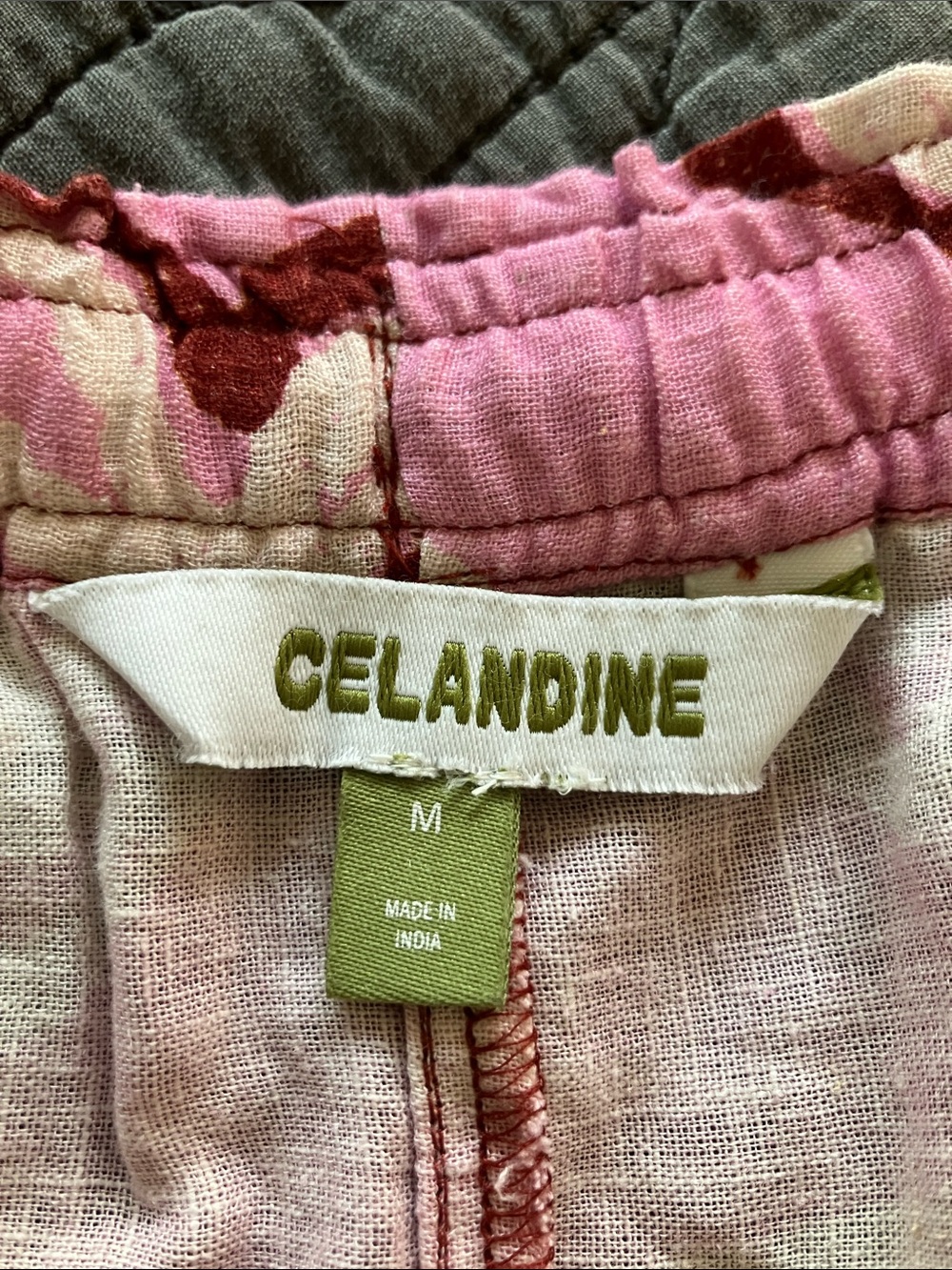 Anthropologie Pink Floral Linen Palazzo Pants by Celandine - Picture 2 of 10